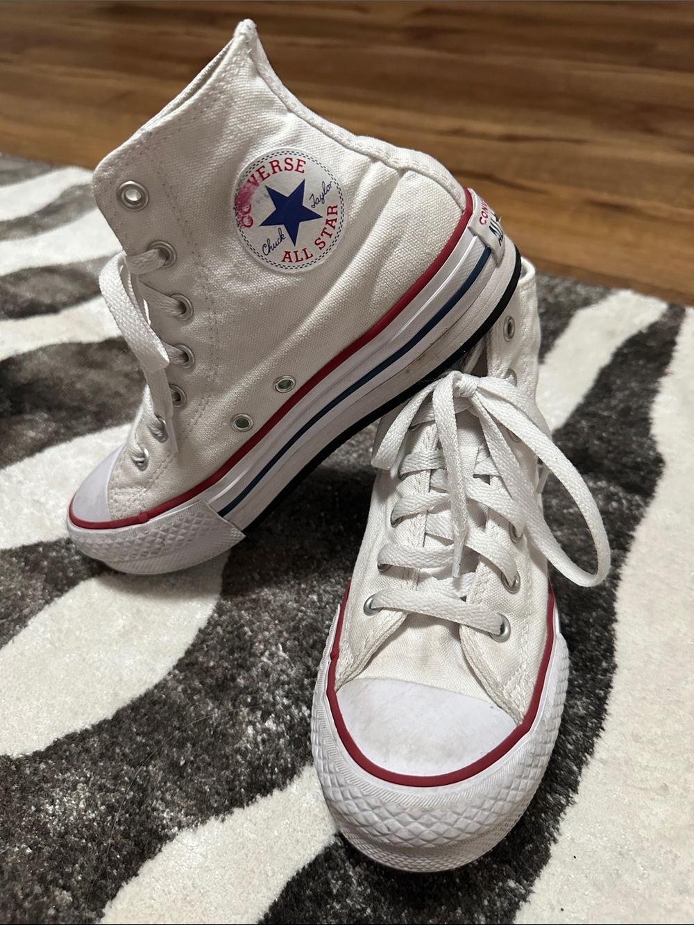 Converse Chuck Taylor All Star High-Top kids Sneaker, white, size 3 - Picture 2 of 6
